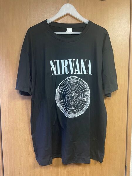 ニルヴァーナ ビッグTシャツ XLサイズ 年輪 NIRVANA スマイル インユーテロ 半袖 Tシャツ ブラック ロックT 黒