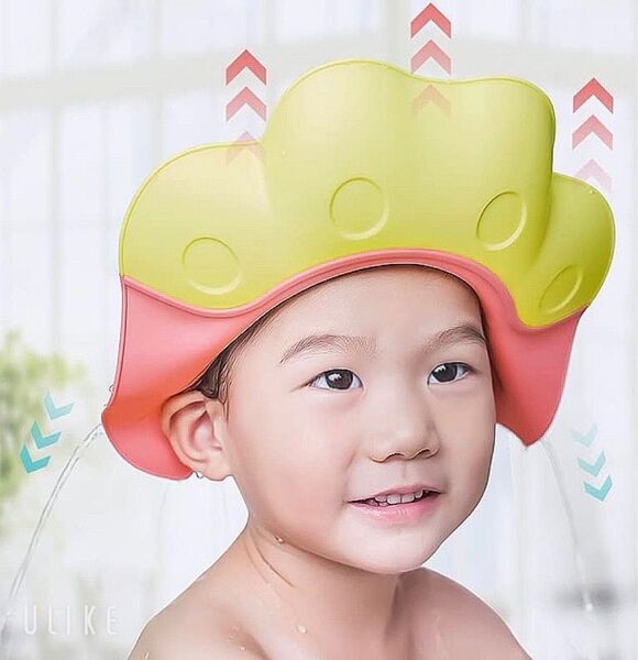 シリコン製 シャンプーハット 雲の形 子供用 パープル