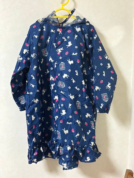 110 レインコート レインポンチョ 女の子 フード付 110