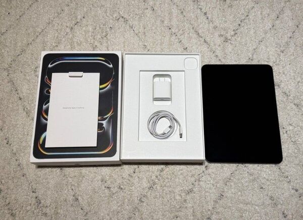 11インチiPad Pro(M4)Wi-Fi+Cellular 512Gスペースブラック フリマ格安値段+ ガラスフイルムおまけ