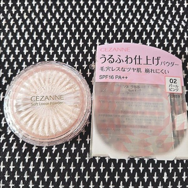 ■CAZANNE■セザンヌ うるふわ仕上げ パウダー 02 パールピンク