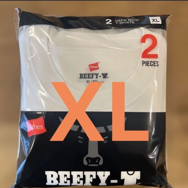 新品 ヘインズ BEEFY-T ビーフィー Tシャツ 半袖 白 2枚組 XLH5180-2