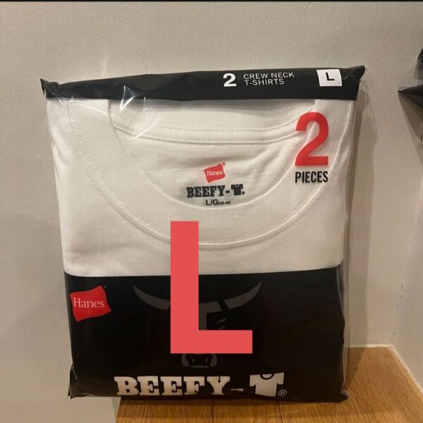 新品 ヘインズ BEEFY-T ビーフィー Tシャツ 半袖 白 2枚組 LH5180-2