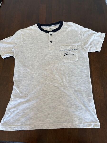 Ken Collection 半袖Tシャツ ヘンリーネック グレー