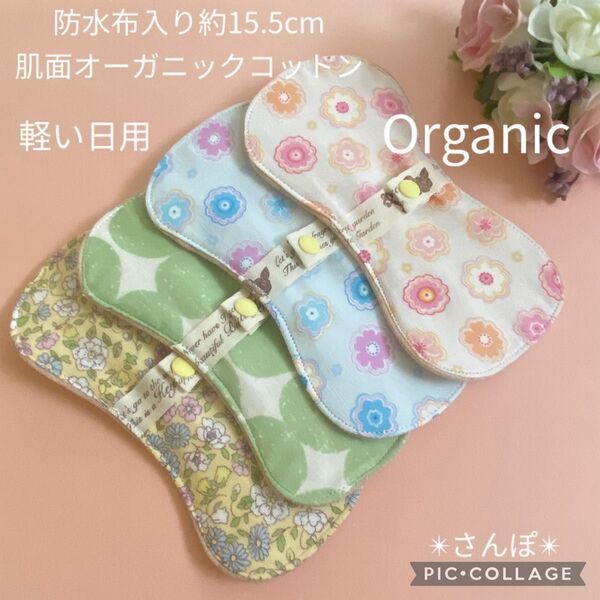 布ナプキン 防水布入り肌面オーガニックコットン4枚セット