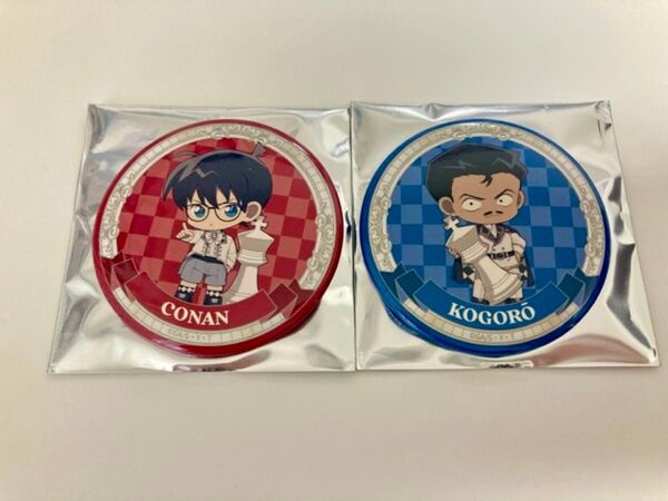 名探偵コナン トレーディング缶バッジ チェスver. 江戸川コナン 毛利小五郎 2個セット