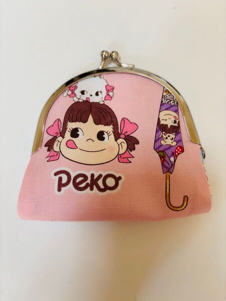 【ハンドメイド】ポーチ がま口ポーチ コインケース 財布 丸型 ミルキー ペコちゃん ポコちゃん