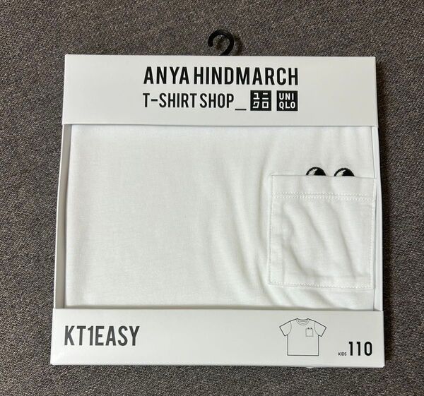 新品未使用 ユニクロ UNIQLO アニヤハインドマーチ ANYA HINDMARCH Tシャツ ホワイト 白 キッズ 110
