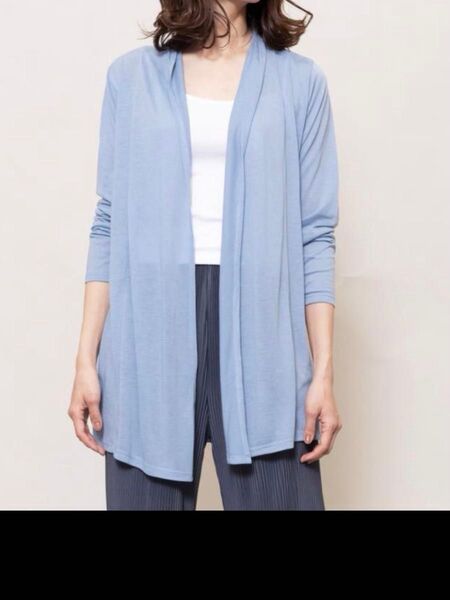 mili an deni UVトッパー カーディガン Lサイズ 長袖 サックス