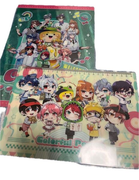 カラフルピーチ クリアファイル&下敷き 2点セット
