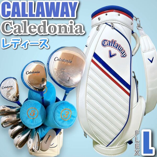 キャディバッグ キャロウェイ Callaway レディース ゴルフクラブセット 女性用 レディス 簡単 入門 青 ブルー 白