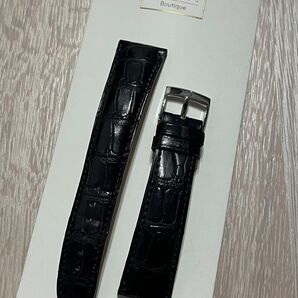 特価【正規品】オメガ OMEGA アリゲーターレザーストラップ20mm幅 ブラック