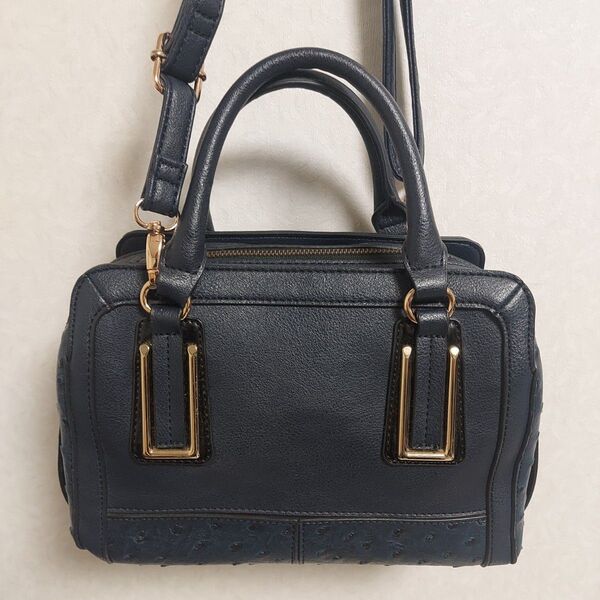 DIANA ダイアナ ハンドバッグ ショルダーバッグ 2WAYバッグ レザー ネイビー