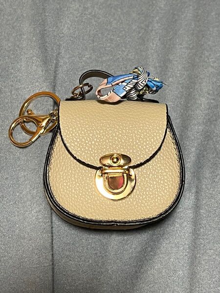 ミニバッグ型チャーム イヤホン入れ 小物入れ キーリング キーホルダー