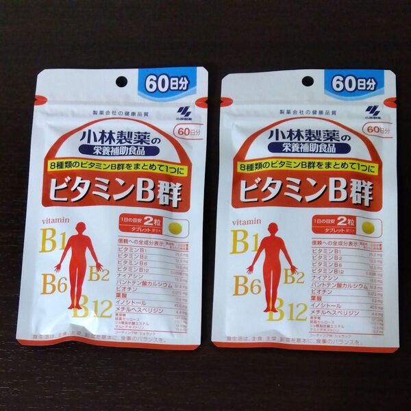2袋【小林製薬 ビタミンB群 60日分 120粒】