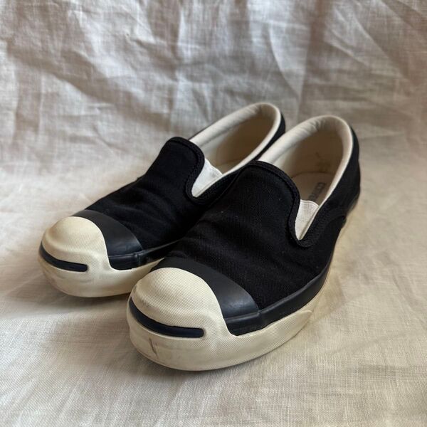 JACK PURCELL ジャックパーセル US8 スリッポン コンバース 靴 ブラック