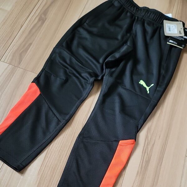PUMA プーマ INDIVIDUALFINAL TR パンツ ジュニア ブラック×オレンジ ジャージ サッカー フットサル