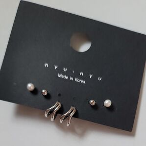 NYU NYU 韓国ピアス ピアス パール ニューニュー