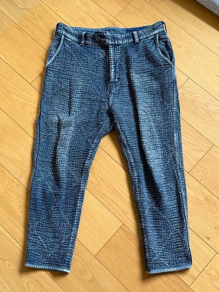 porter classic SASHIKO CROPPED PANTS