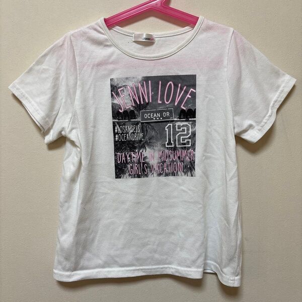 送料込★JENNIlove140cmジェニィお洒落半袖白Tシャツ