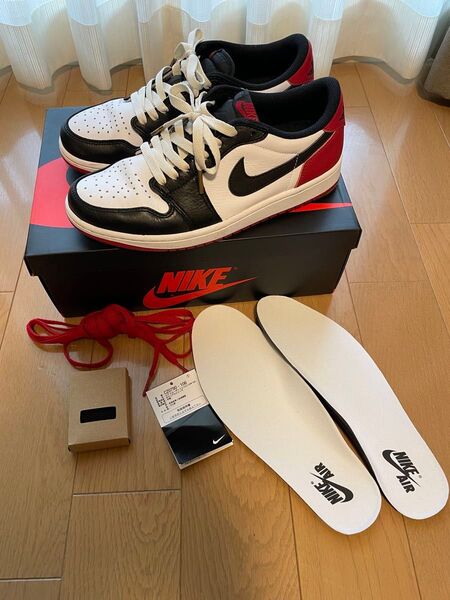 NIKE Air Jordan1 Retro Low OG Black Toe つま黒 26cm