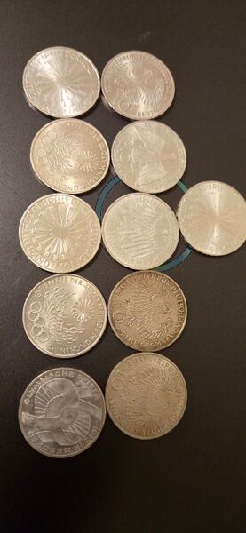 ドイツ ミュンヘンオリンピック 記念硬貨 銀貨 11枚