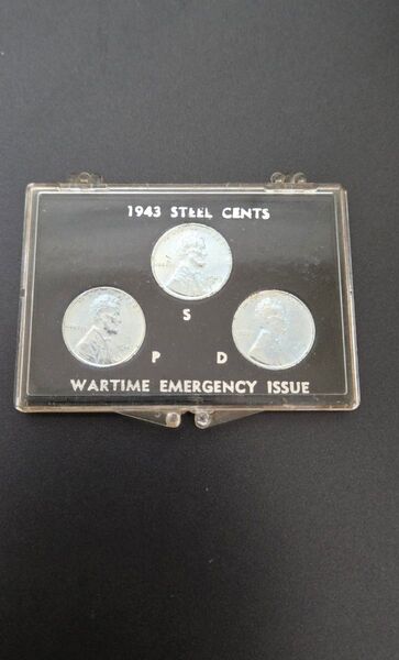 アメリカ合衆国通貨 1943年 steel Penny スチールペニー 1セント