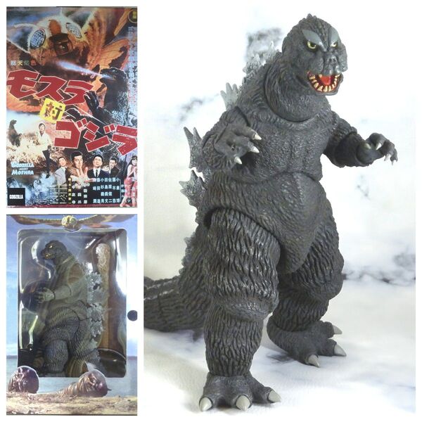 新品 未開封 NECA ゴジラ 1964 モスラ対ゴジラ ネカ モスゴジ 東宝怪獣 可動アクションフィギュア