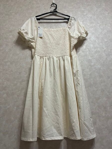 大きいサイズ GU スクエアネックワンピース ミニワンピース 新品