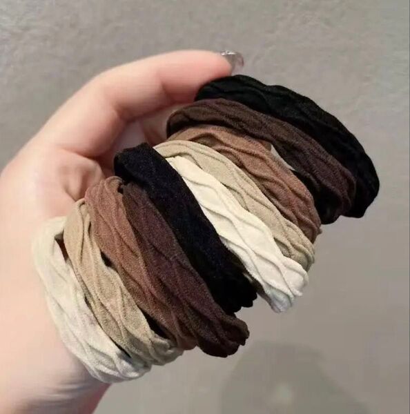 ヘアゴム まとめ売り くすみカラー10個セット