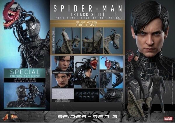 ホットトイズ MMS728b スパイダーマン3 (ブラックスーツ)ボーナス付 Spider-Man Black Suit