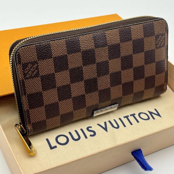 LOUIS VUITTONダミエエベヌジッピーウォレットラウンドファスナーラウンドジップ 長財布 ルイヴィトン