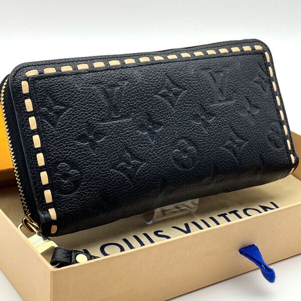 LOUIS VUITTON【箱付き極美品】モノグラムアンプラントステッチジッピーウォレットラウンドファスナー長財布 ルイヴィトン