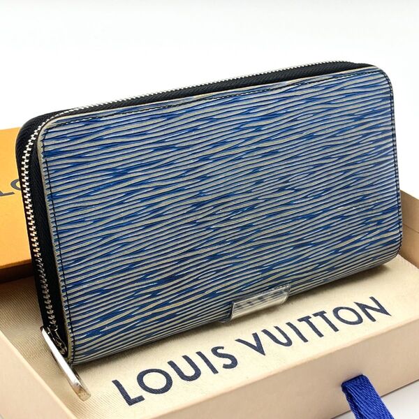 LOUIS VUITTON【最高級美品】エピデニムジッピーウォレットラウンドファスナーラウンドジップ長財布 ルイヴィトン