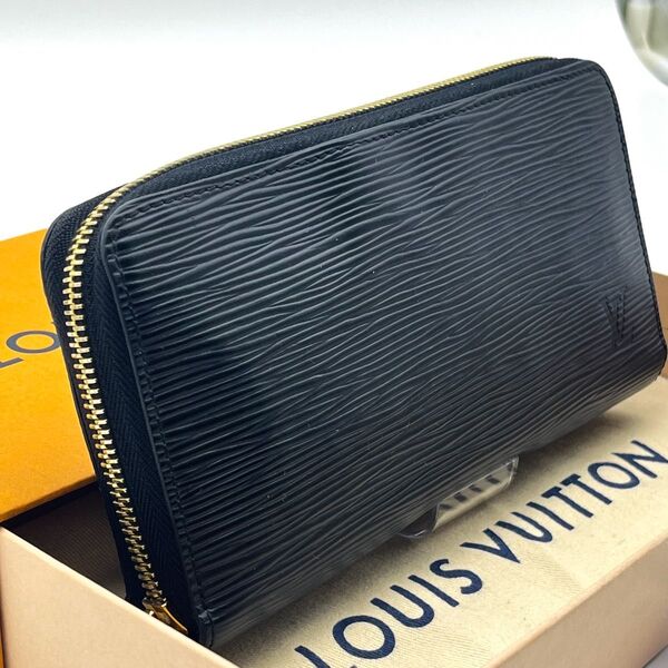 LOUIS VUITTON【現行RFID最高級美品】エピノワールジッピーウォレットラウンドファスナーラウンドジップ ルイヴィトン
