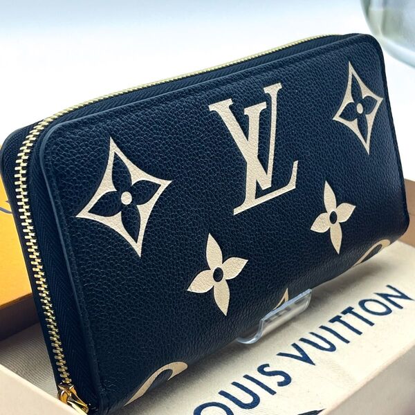 Louis Vuitton【現行RFID未使用に近い】モノグラムアンプラントジャイアントバイカラージッピーウォレット ルイヴィトン