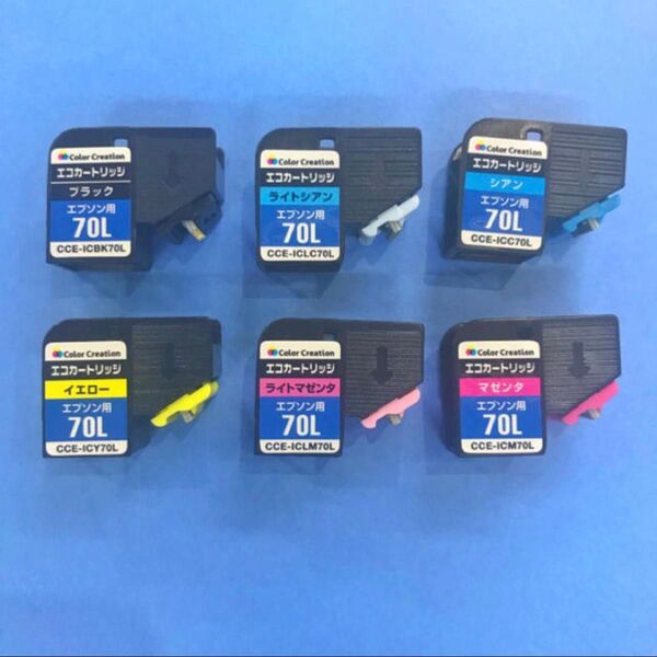 ■送料無料■新品 カラークリエーション CCE-IC70L-6P 基盤のみ ICチップ エレコム インクジェット プリンター 6色