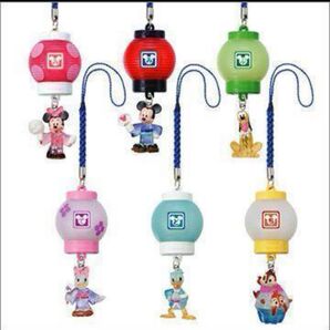 ディズニー 提灯ストラップ 6個セット ちょうちん ガチャガチャ 平成レトロ 希少 Disney ちょうちん根付~涼風~ 全6種