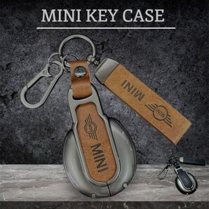 F54 F55 F56 F60 ミニ クーパー MINI用 Fシリーズ クーパーS 革キーケース取り付け簡単 キーケース ブラウン
