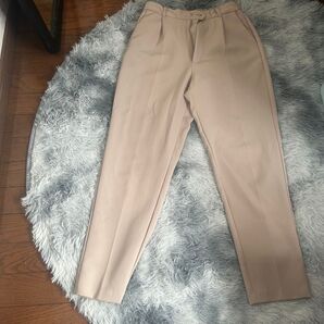 スラックス ベージュ パンツ ストレッチ イージーパンツ