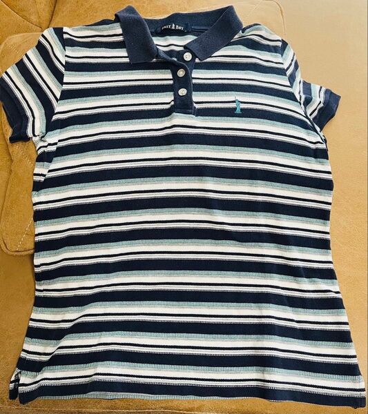 EAST BOY ボーダー柄ポロシャツ