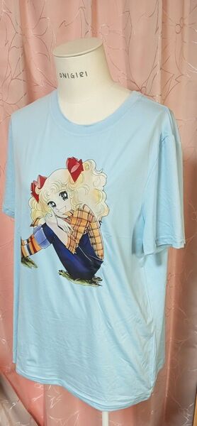最終価格★お値下げ★未使用★懐かしい女の子のブルー TシャツLサイズ
