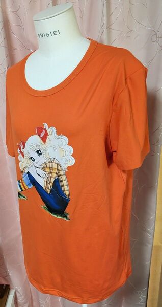 更に♪最終価格★いいね♪ありがとう★お値下げ★新品★昔懐かしい女の子のオレンジ色の定番Tシャツ Mサイズ 可愛い♪