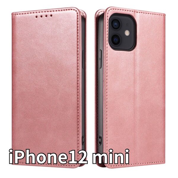 iphone12mini ケース 手帳型 ピンク iPhone スマホ カバー カード 収納 アイフォン レザー 手帳型カバー