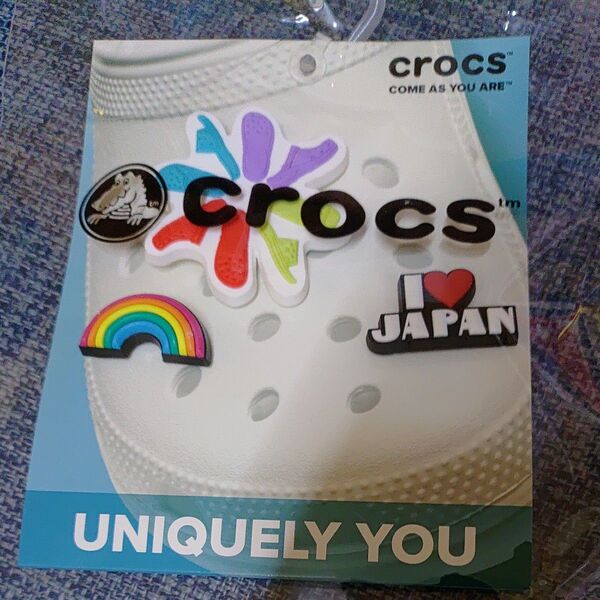 クロックス crocs ジビッツ 3点 虹色 アイラブ ジャパン クラシック