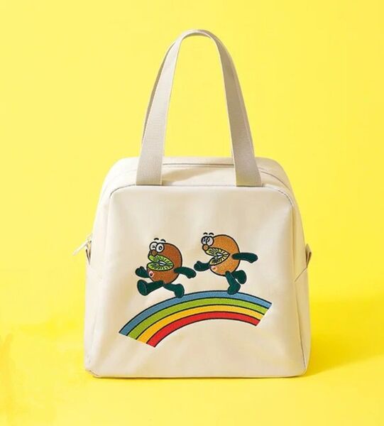 未使用 ゼスプリ 刺繍 ランチバック 保冷バック キウイブラザーズ レタスクラブ付録 Kiwi Brothers