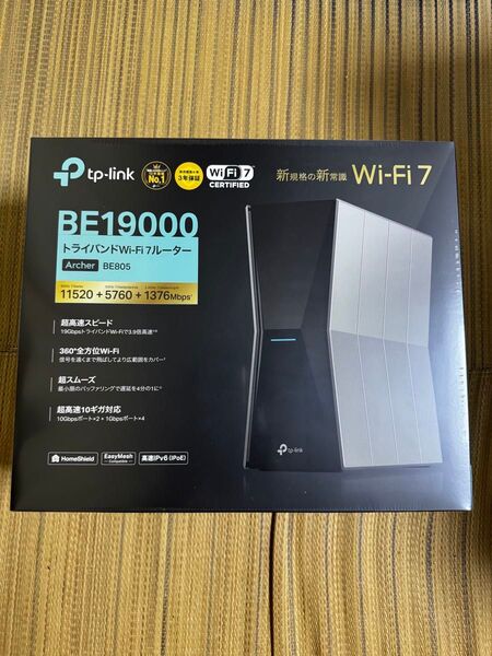 【新品未開封】TP-Link トライバンドWi-Fi 7ルーター Archer BE805 BE19000