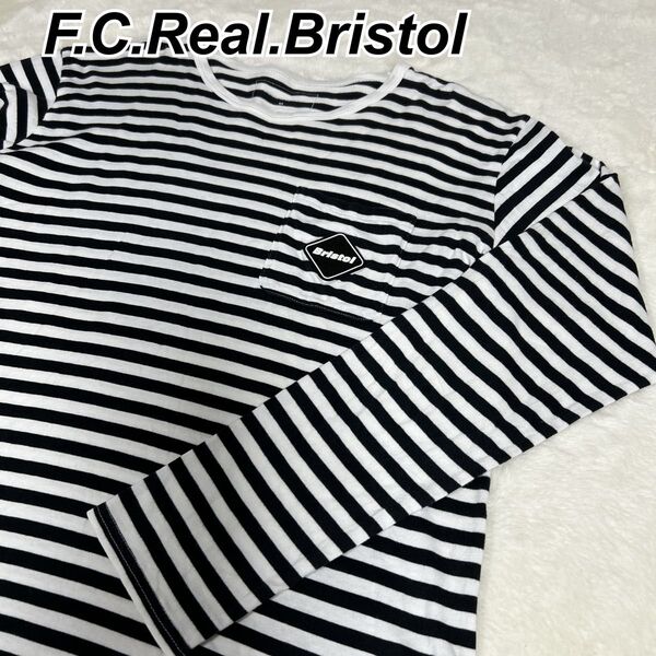 F.C.Real Bristol ボーダーロンT 黒×白