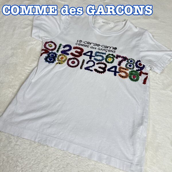 COMME des GARCONS 10・corso・como Tシャツ 刺繍ロゴ ホワイト Mサイズ