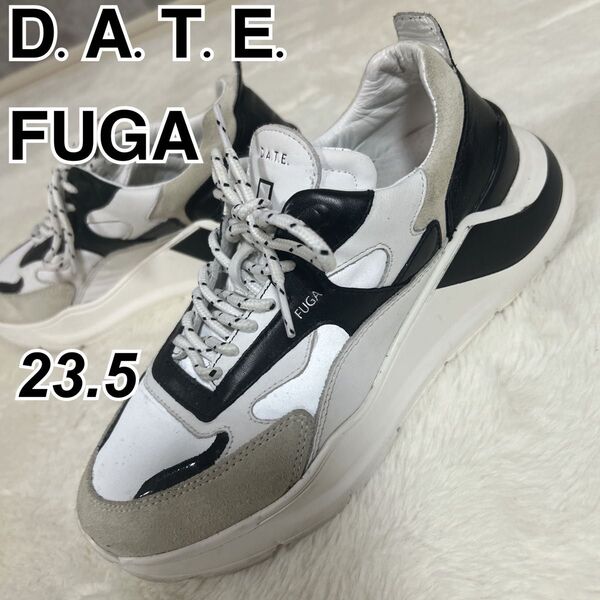 D.A.T.E. FUGA スニーカー 23.5cm ホワイト/ブラック
